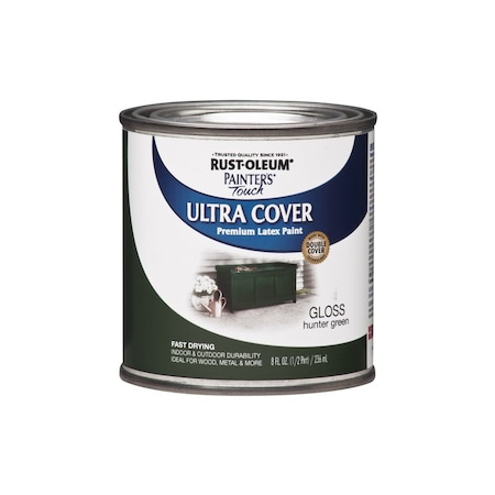 Krud Kutter Rust-Oleum Painters Touch Ultra Cover Gloss Hunter Green Water-Based Paint Exterior and Interior 8 o 1938730